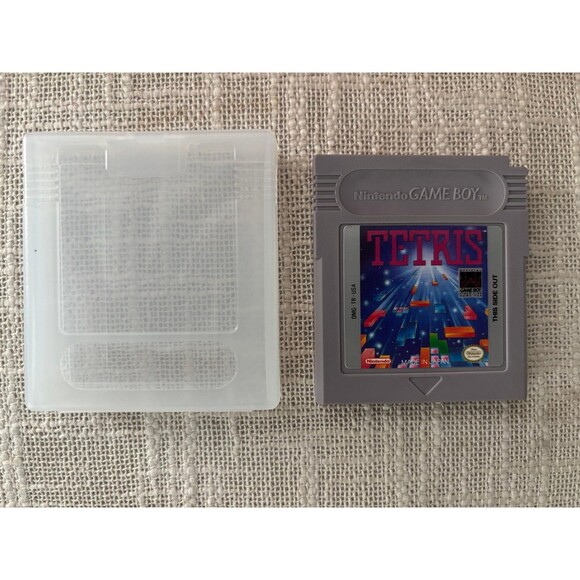 1989 Original Nintendo Tetris Gameboy Game With Storage Case - Picture 1 of 3